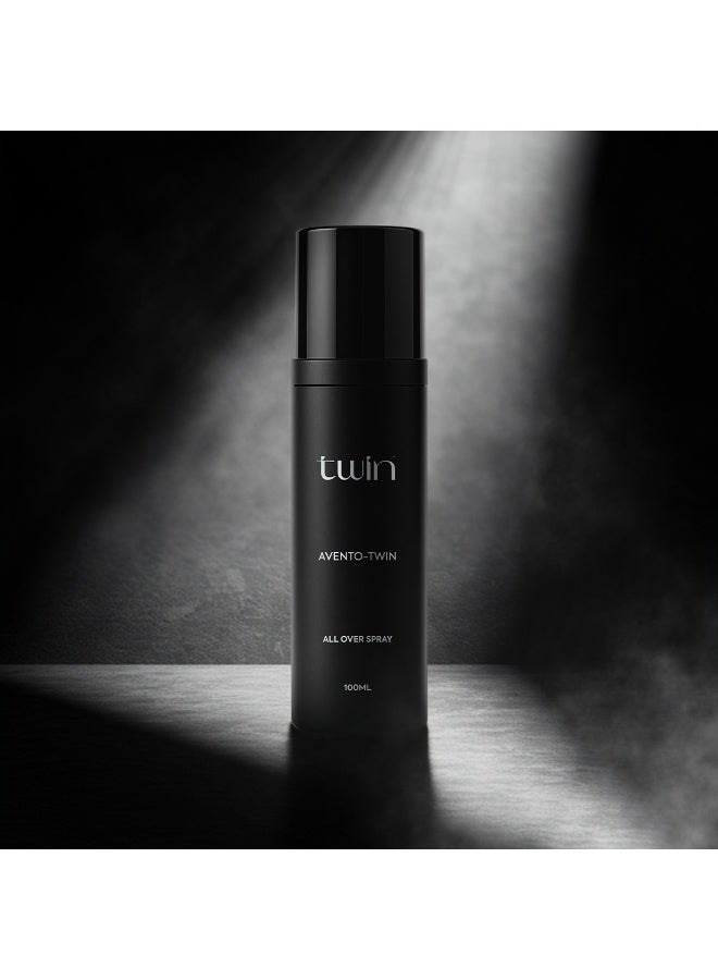 توين بخاخ أفينتو للرجال للجسم بالكامل 100 مل، عطر رجالي منعش برائحة الزهور مع قاعدة خشبية، بخاخ مزيل عرق يومي يدوم طويلاً برائحة منعشة - Image 3